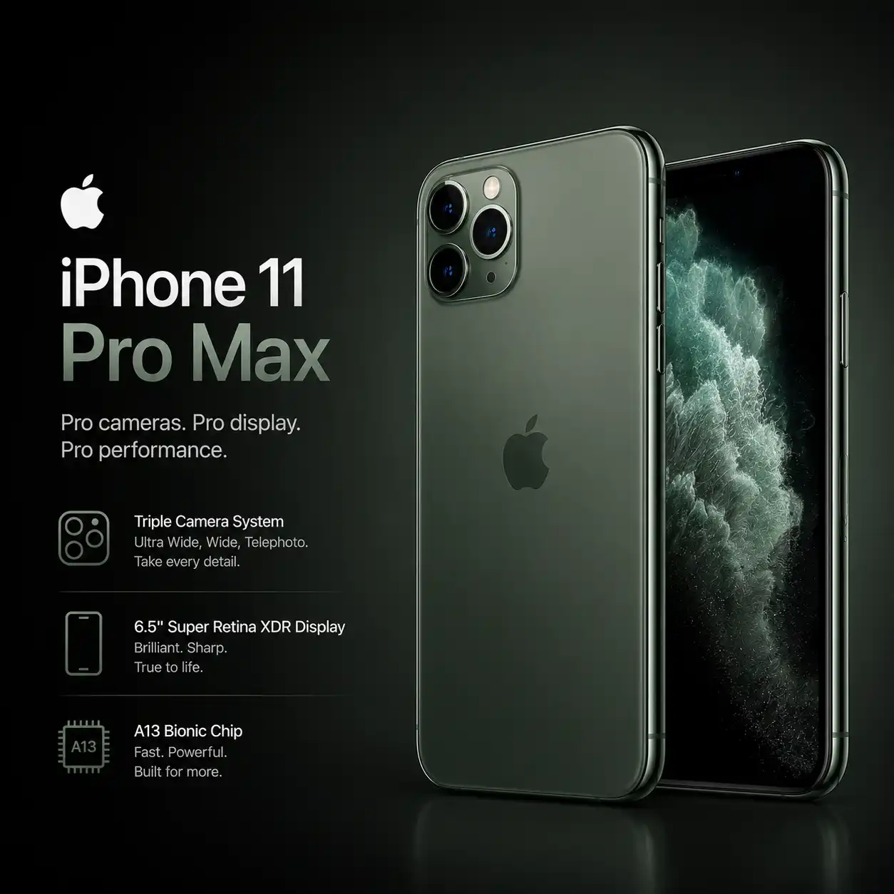 Apple iPhone 11 Pro Max 256GB 6.5-Inch Super Retina XDR Display