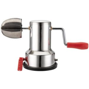 Stainless Steel Coconut Scraper With Vacuum Base, Manual Operation