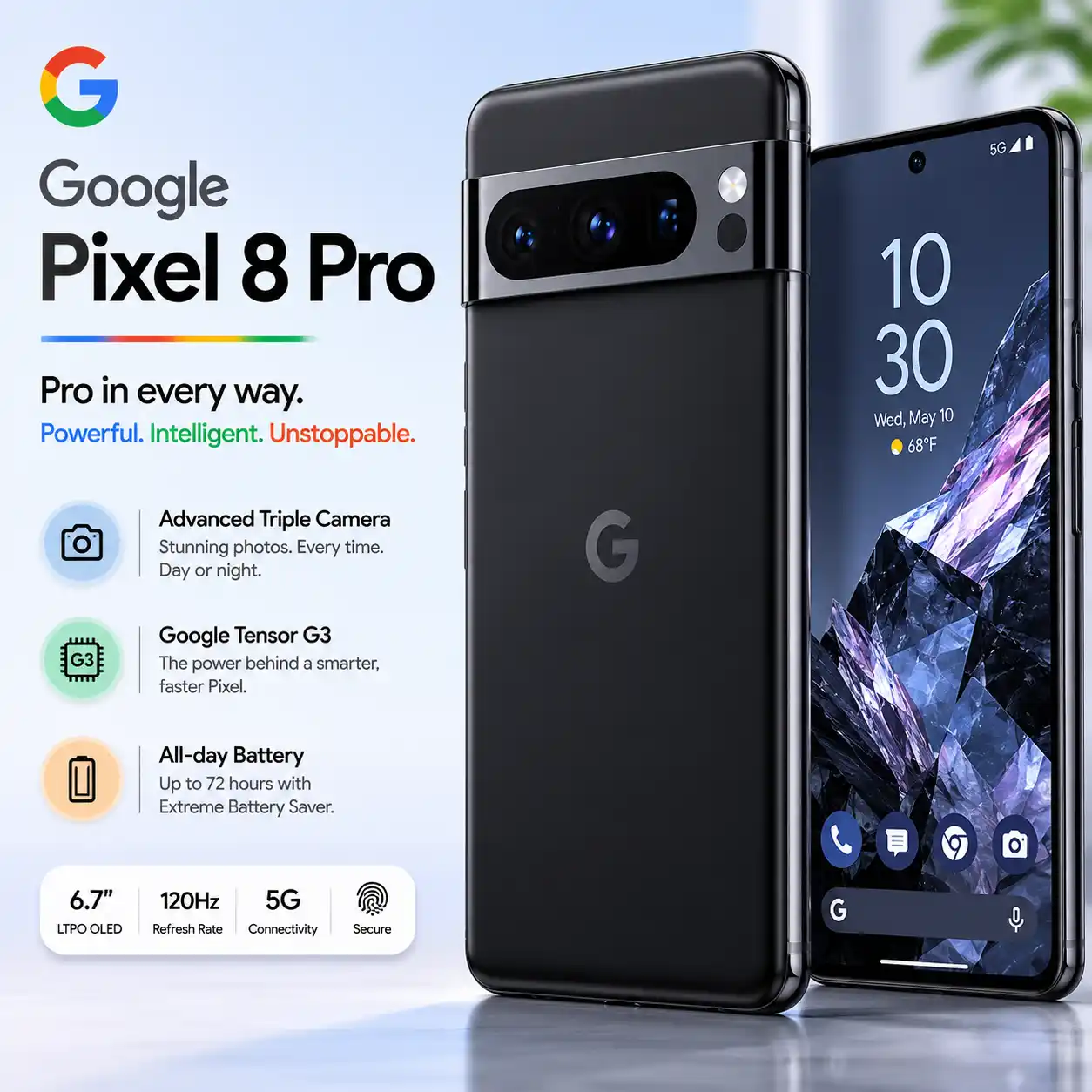 Google Pixel 8 Pro 5G 256GB Premium Android Mobile Phone