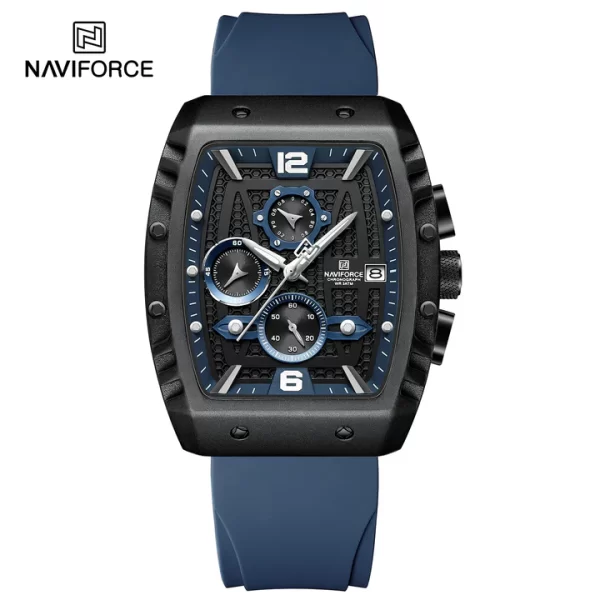 NAVIFORCE 8025 quartz watches with square case Chronograph Sport wrist watch for men - Image 4