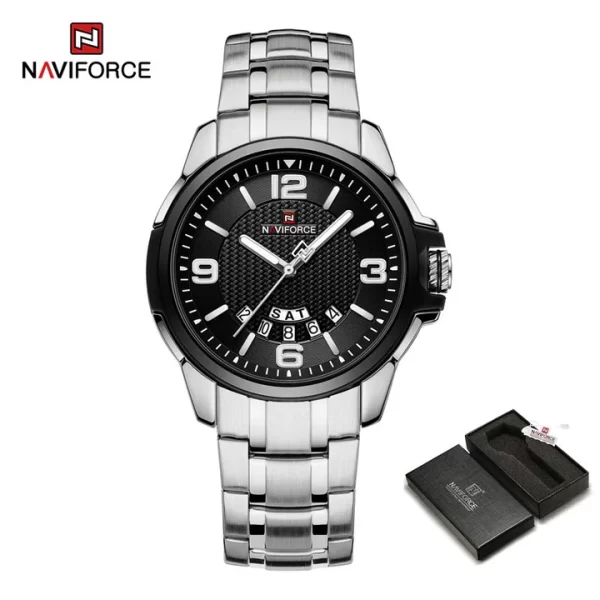 NAVIFORCE 9215S Brand New Original Watches For Men Business Classic Stainless Steel Waterproof Wristwatches Male Fashion Sports Clock