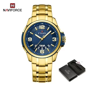 NAVIFORCE 9215S Brand New Original Watches For Men Business Classic Stainless Steel Waterproof Wristwatches Male Fashion Sports Clock