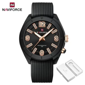 NAVIFORCE 7103 High Quality Watch For Women Waterproof Ladies Fashion Casual Silicone Strap Luminous Quartz Wristwatches