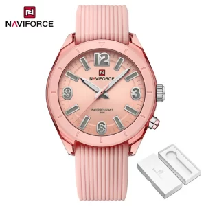 NAVIFORCE 7103 High Quality Watch For Women Waterproof Ladies Fashion Casual Silicone Strap Luminous Quartz Wristwatches