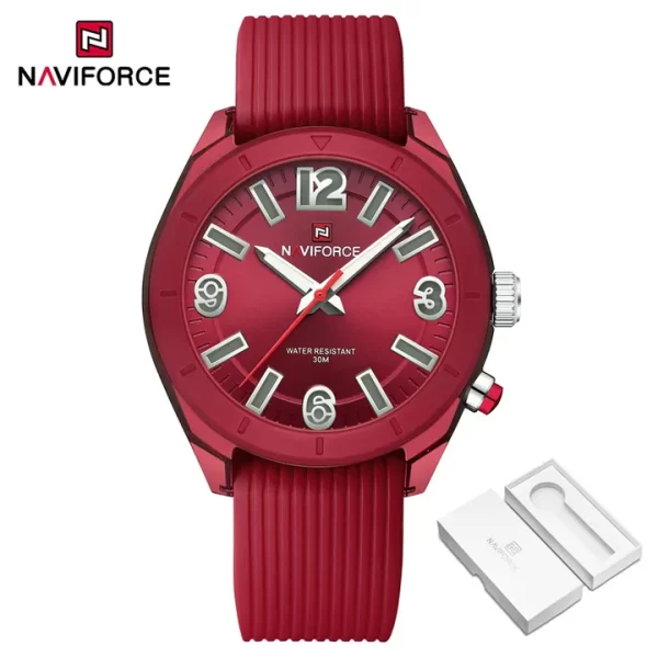 NAVIFORCE 7103 High Quality Watch For Women Waterproof Ladies Fashion Casual Silicone Strap Luminous Quartz Wristwatches - Image 4