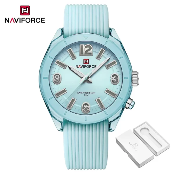 NAVIFORCE 7103 High Quality Watch For Women Waterproof Ladies Fashion Casual Silicone Strap Luminous Quartz Wristwatches - Image 5