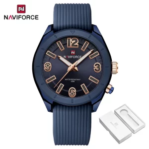 NAVIFORCE 7103 High Quality Watch For Women Waterproof Ladies Fashion Casual Silicone Strap Luminous Quartz Wristwatches