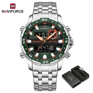NAVIFORCE NF9234 Men's Watch Luxury Waterproof Sport Chronograph Quartz Wristwatches Digital Date and Week Clock