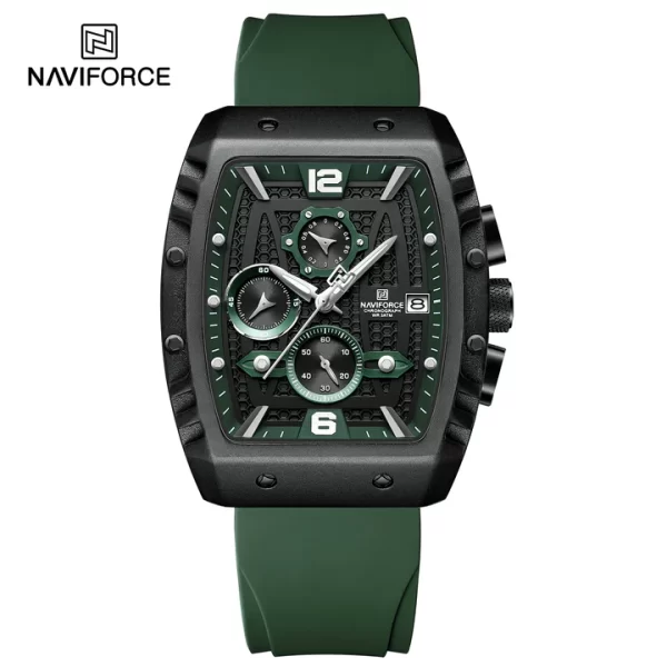 NAVIFORCE 8025 quartz watches with square case Chronograph Sport wrist watch for men - Image 3