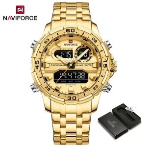 NAVIFORCE NF9234 Men's Watch Luxury Waterproof Sport Chronograph Quartz Wristwatches Digital Date and Week Clock