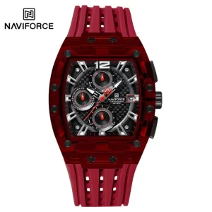 NAVIFORCE NF7105 New Design Transparent Tonneau Men Quartz Waterproof Sport Out Door Watch