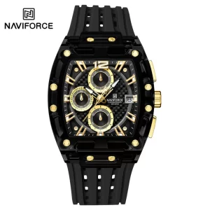 NAVIFORCE NF7105 New Design Transparent Tonneau Men Quartz Waterproof Sport Out Door Watch