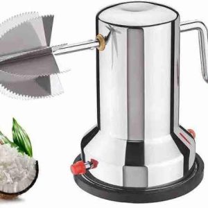 Stainless Steel Coconut Scraper With Vacuum Base, Manual Operation