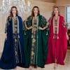 Spot Cross-Border Amazon Middle Eastern Muslim Embroidered Robe Robe Light Luxury Evening Dress Two-Piece Dress