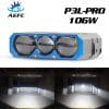 New Three-Eye Spotlight 106W Solenoid Valve Dimming Led Car Light Car Motorcycle Universal Led Headlight Mesh Light