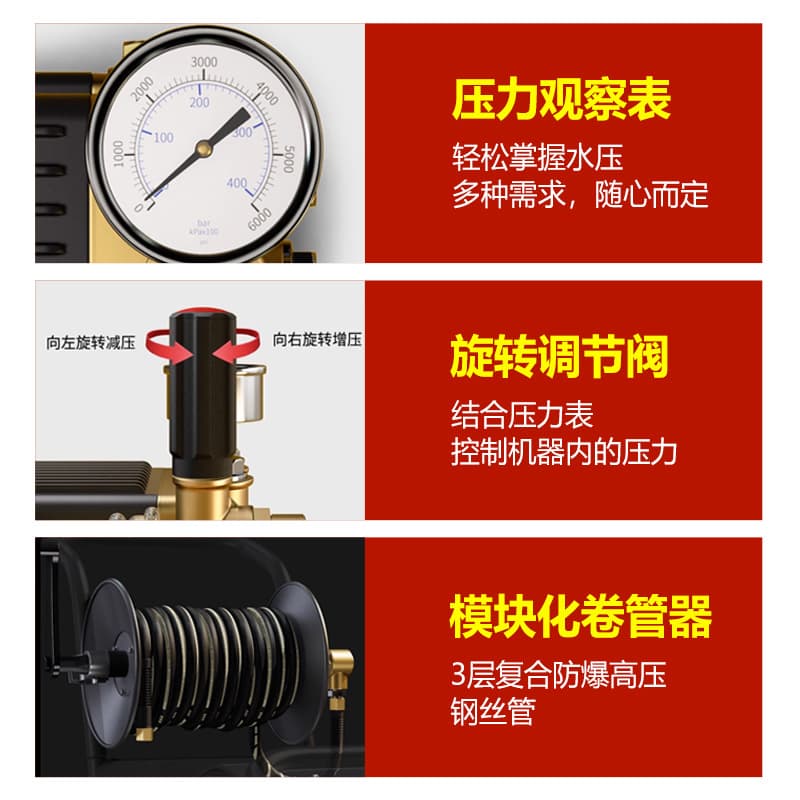 Black cat car washing machine 220v commercial industrial water gun powerful high pressure cleaning machine washing machine water pump high power artifact - Image 3