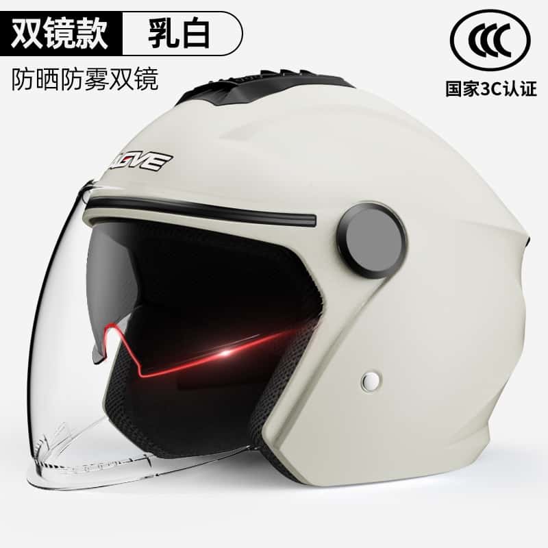 Factory 3C certified motorcycle helmet unisex Four Seasons electric car winter warm half helmet safety helmet - Image 3