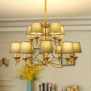 American Country Chandelier, Simple Living Room Lamp, European Style Pastoral Mediterranean Scandinavian Bedroom Dining Room Iron Lamps