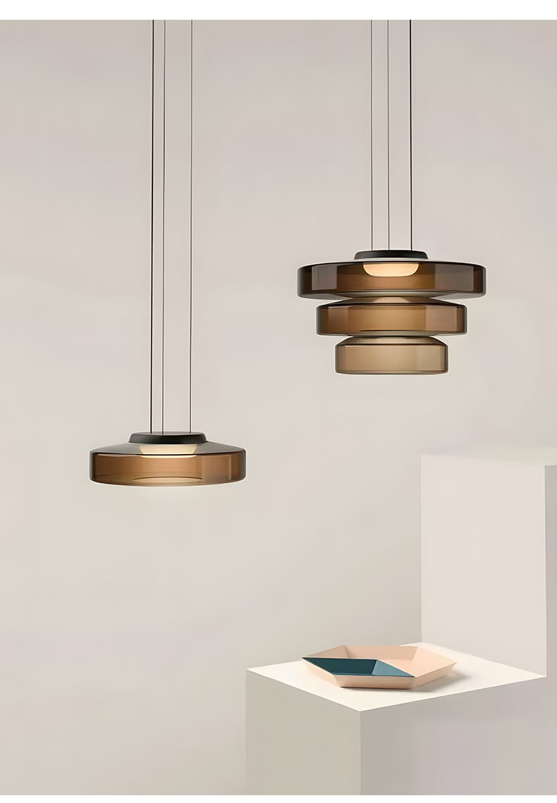 Nordic Minimalist Light Luxury Clubhouse Cafe Personalized Designer Glass Chandelier Cream Style Art Restaurant Chandelier - Image 6