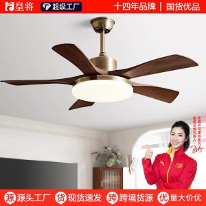 2025 new style atmospheric ceiling fan lamp living room dining room with lamp fan chandelier home retro Zhongshan lamps fan lamp