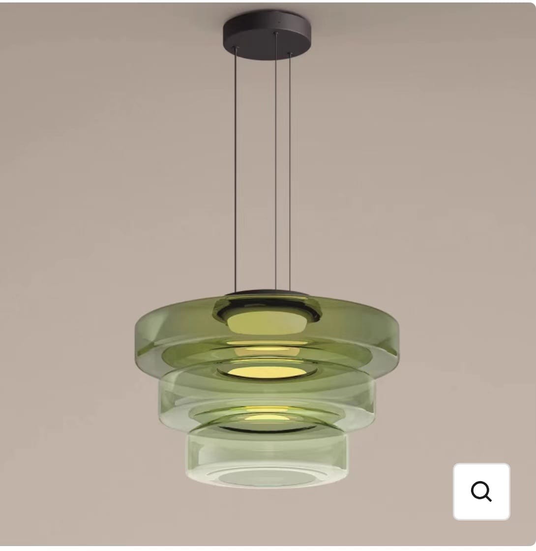 Nordic Minimalist Light Luxury Clubhouse Cafe Personalized Designer Glass Chandelier Cream Style Art Restaurant Chandelier - Image 2