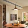 Japanese Restaurant Chandelier Simple UFO Bar Chandelier Walnut Creative Bedroom Bedside Chandelier