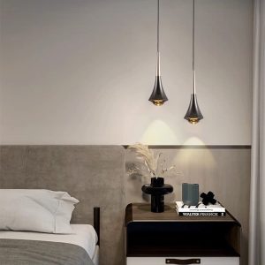 Bedroom Bedside Long Line Small Chandelier Nordic Creative Adjustable Lifting Background Wall Light Shop Bar Cable Lamps
