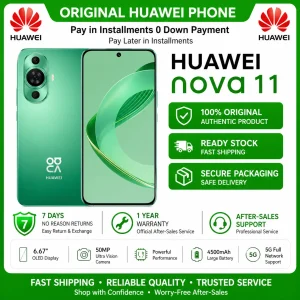 Huawei Nova 11 60MP 4K Ultra-Wide Angle Portrait Ultra-Thin HarmonyOS Smart Camera Phone