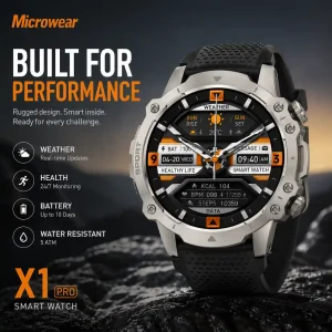 Smartwatch R15 for Outdoor Sports, Bluetooth Calls, Heart Rate Monitoring, Voice Assistant