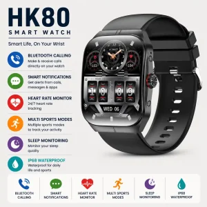 New Hk80 Smart Watch Nfc, Multi-Sport Amoled Curved Screen